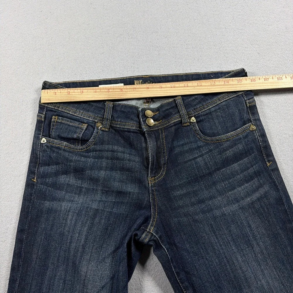 Kut From The Kloth Jeans Womens 8 Blue Cameron Straight Mid Rise Stretch Denim